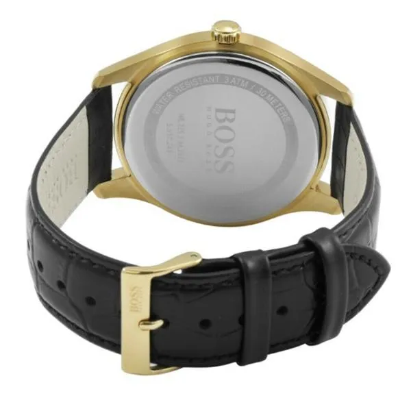 Hugo Boss White Dial Leather Strap Men's Watch 1513020