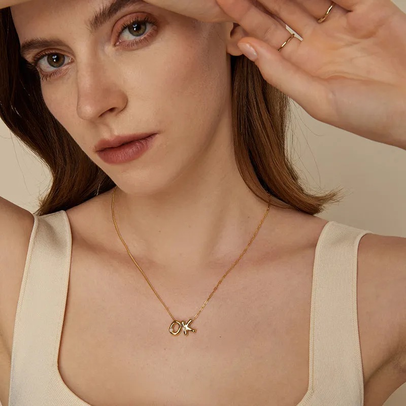 Imprint Mini Letter Necklace