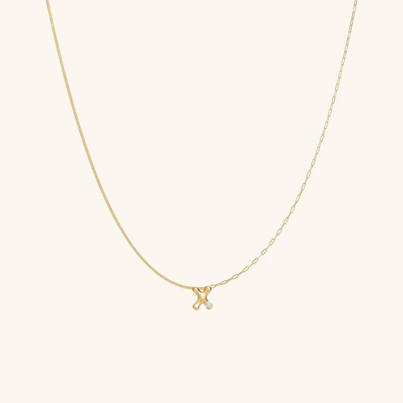 Imprint Mini Letter Necklace