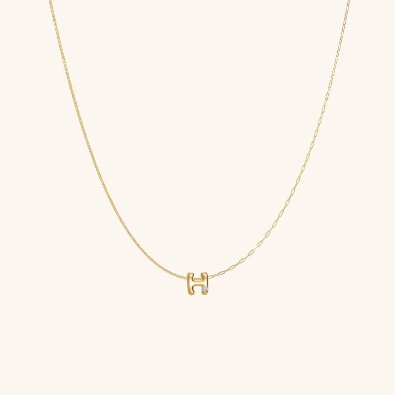 Imprint Mini Letter Necklace