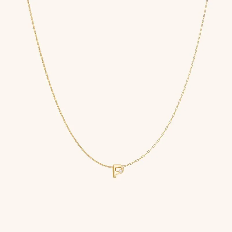 Imprint Mini Letter Necklace