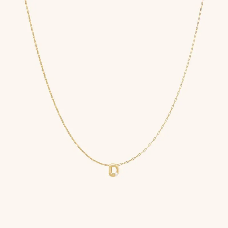 Imprint Mini Letter Necklace
