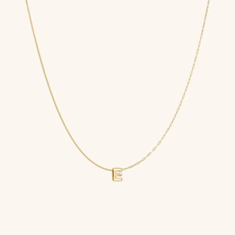 Imprint Mini Letter Necklace
