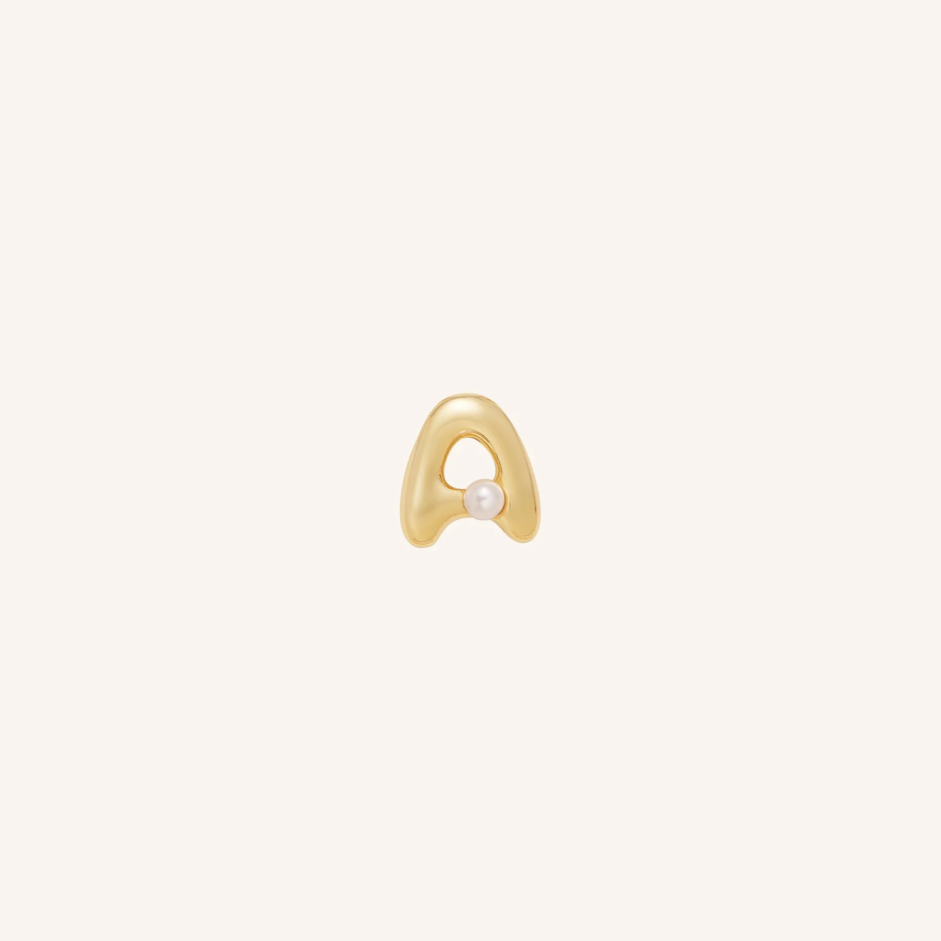 Imprint Sterling Silver Pearl Letter Pendant Necklace-A