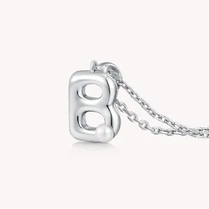 Imprint Sterling Silver Pearl Letter Pendant Necklace-B