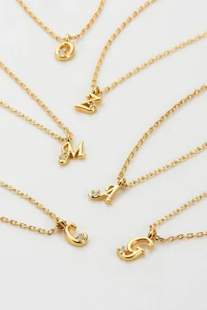 Initial Necklace N by Zafino- Gold