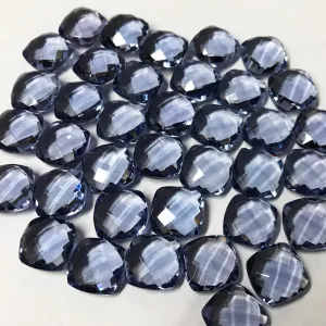 Iolite Quartz Faceted Cushion Square Gemstone Matching Pair Beads 6pc 10mm