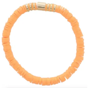 Jane Marie Iridescent Rubber Sequins with Gold Bead Accents-Orange