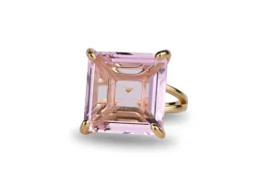 Jewelry Rose Quartz Ring in Rose Gold