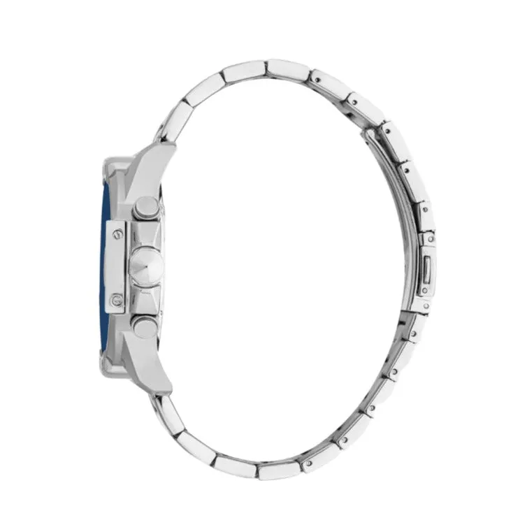 Just Cavalli Gents Dark Blue Dial Stainless Steel Silver Watch