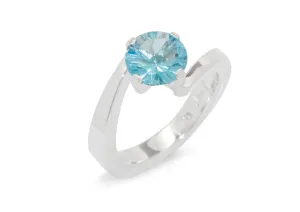 JW435 Optix cut Gemstone Ring, Sterling Silver