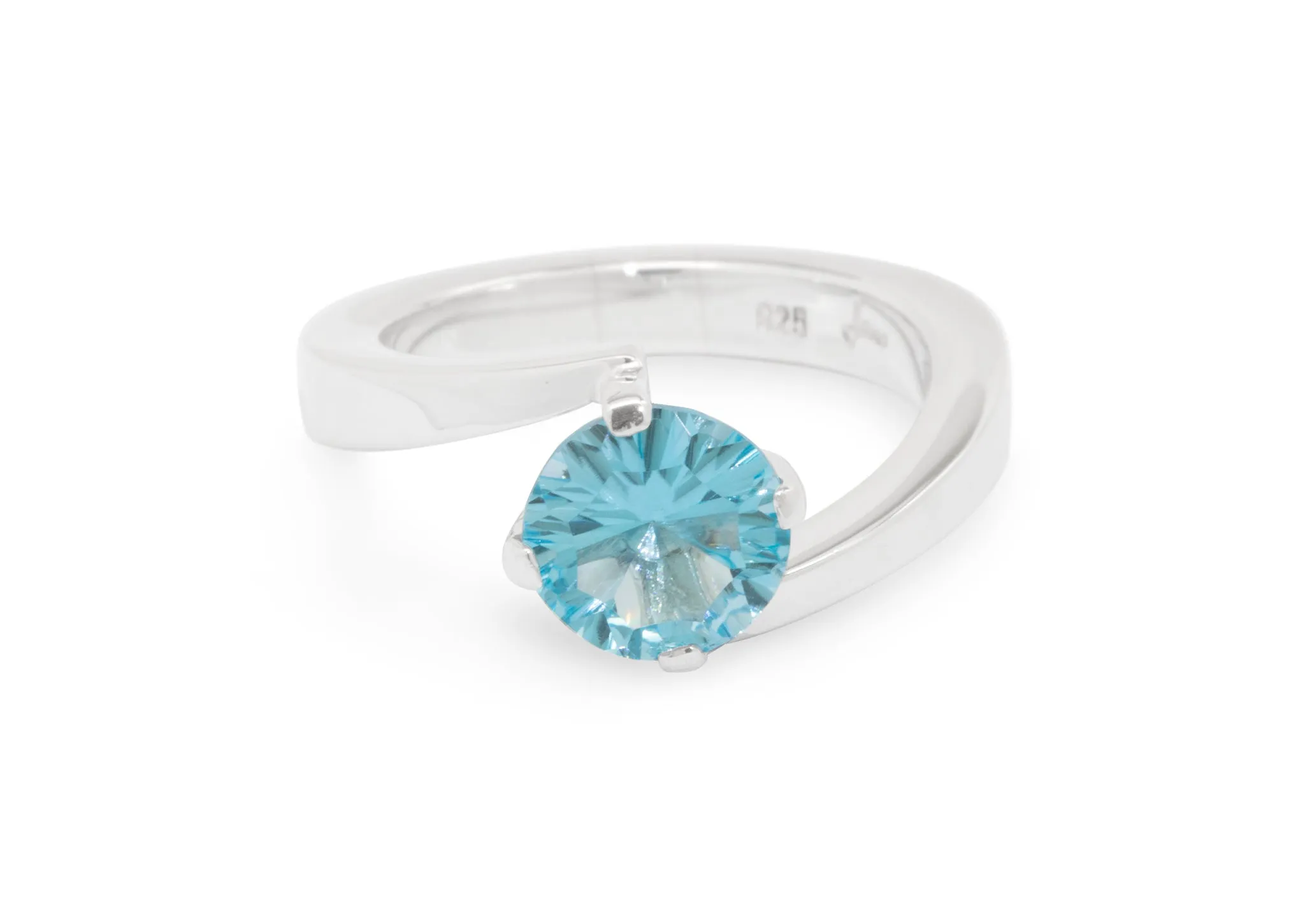 JW435 Optix cut Gemstone Ring, Sterling Silver