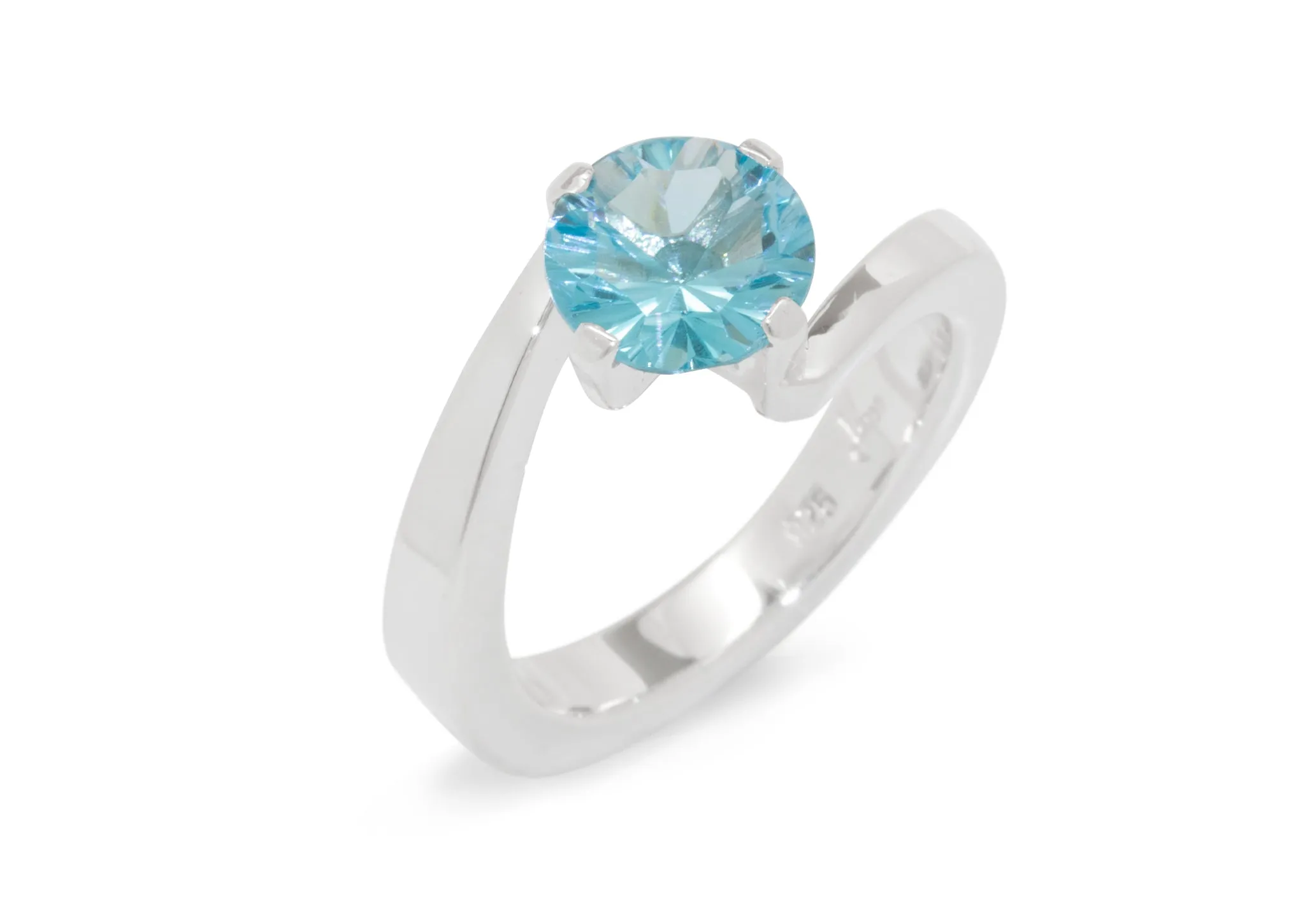 JW435 Optix cut Gemstone Ring, Sterling Silver
