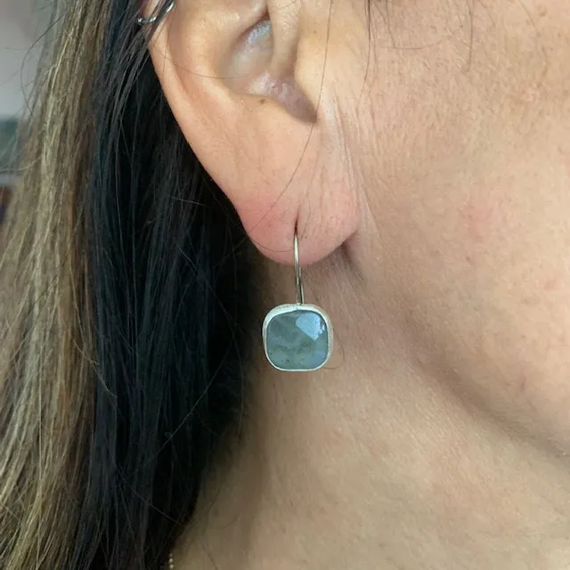 Labradorite Earrings Sterling Silver