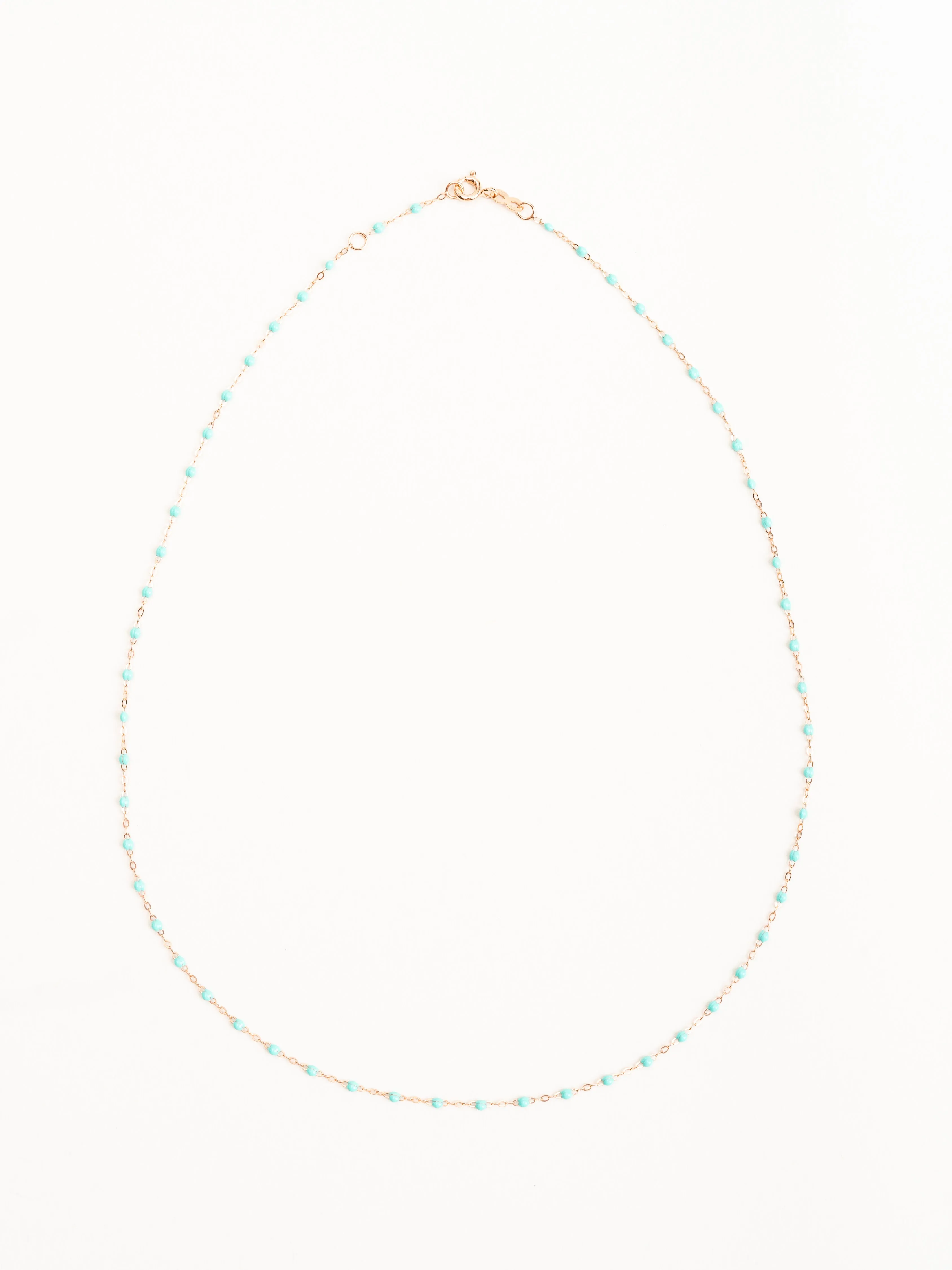 lagoon bead necklace - rose gold