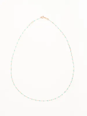 lagoon bead necklace - rose gold
