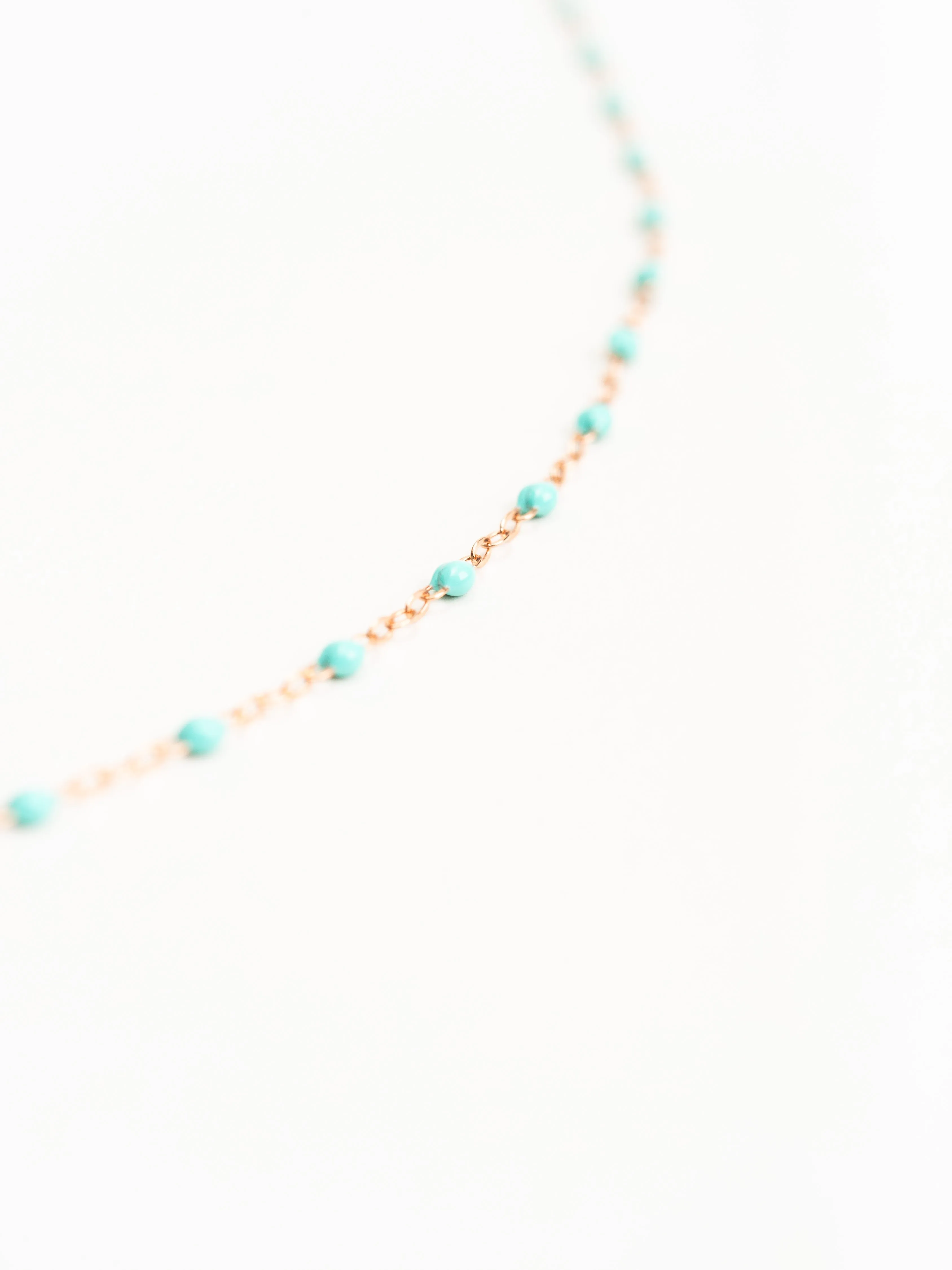 lagoon bead necklace - rose gold