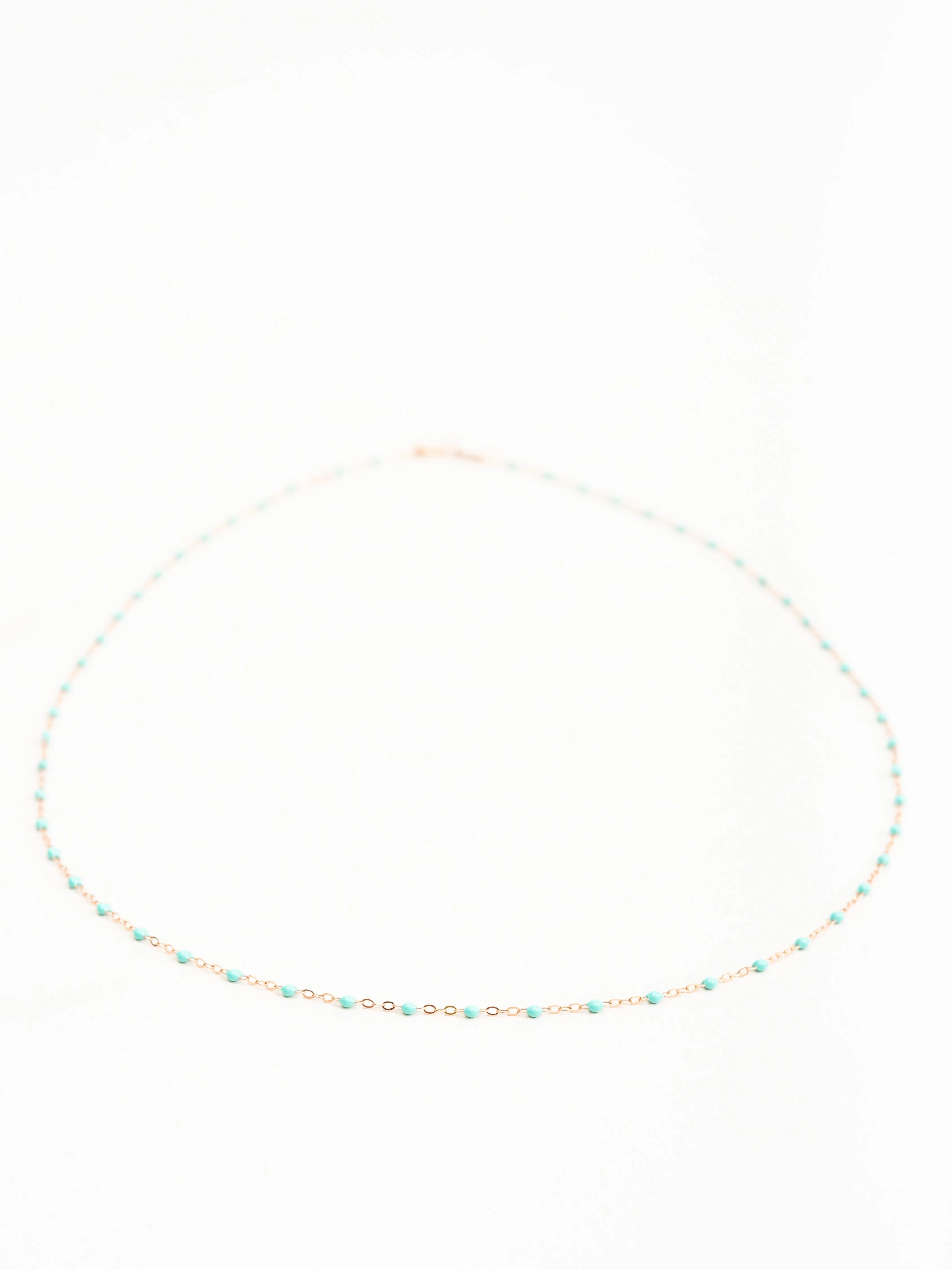 lagoon bead necklace - rose gold