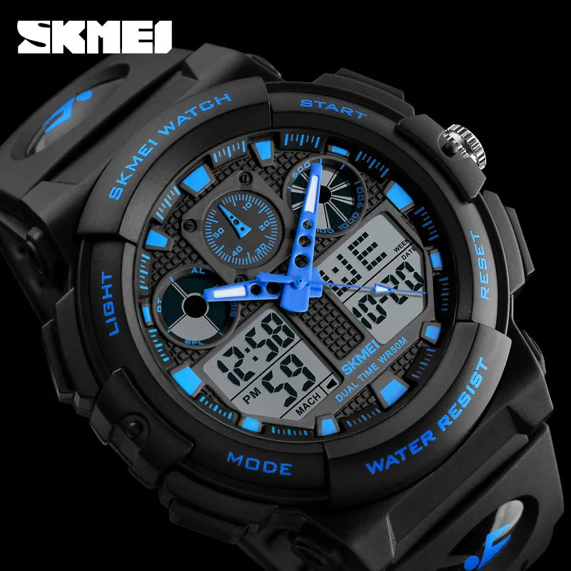 LED Electronic Dual Display Wristwatches
