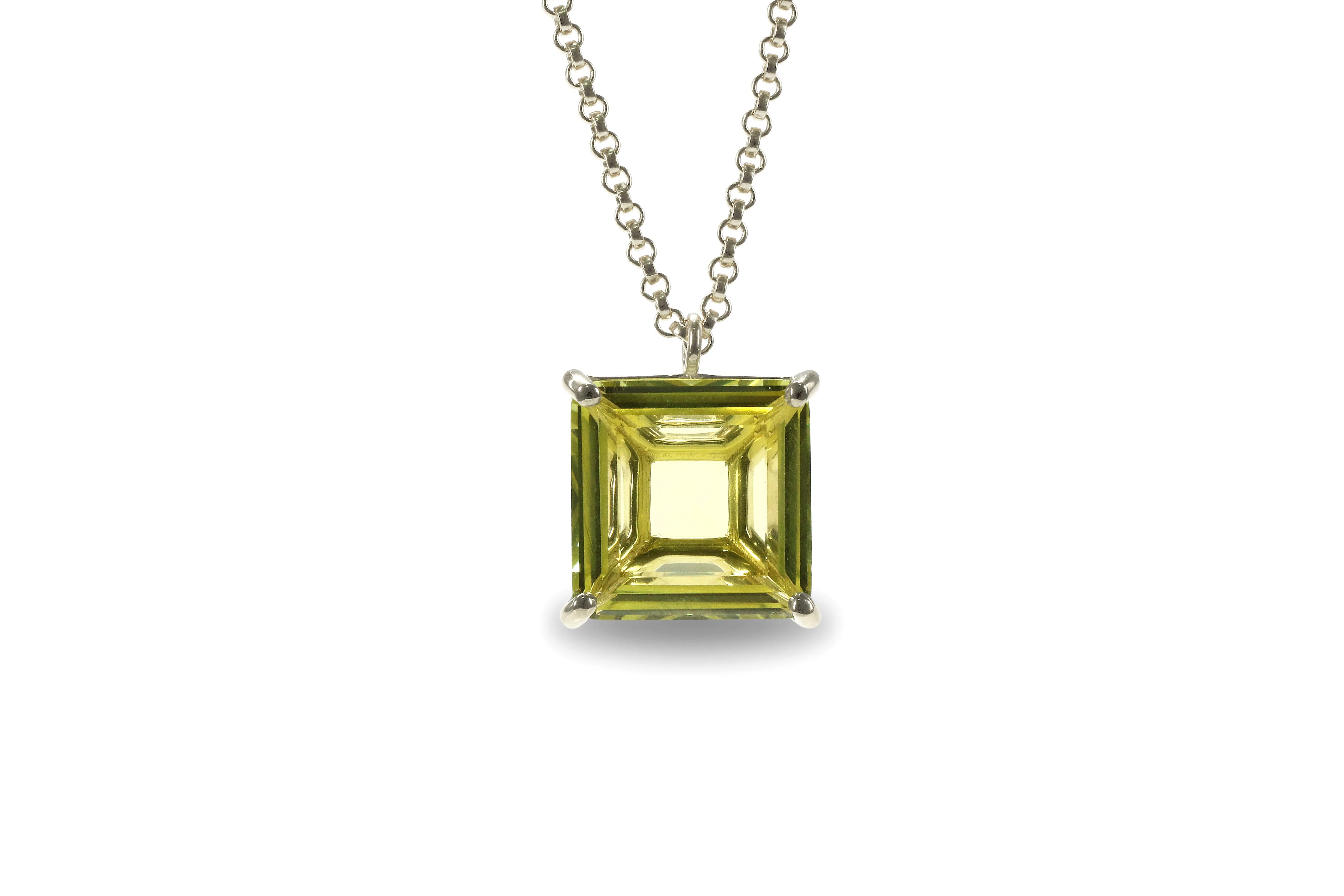 Lemon Quartz 14k Gold Elegant Necklace
