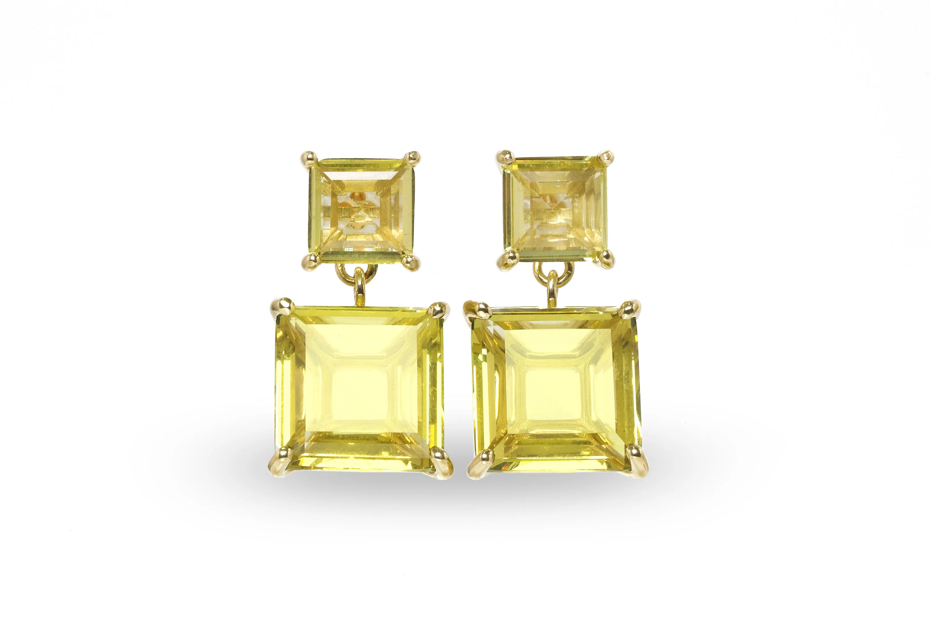 Lemon Quartz Sterling Silver Earrings