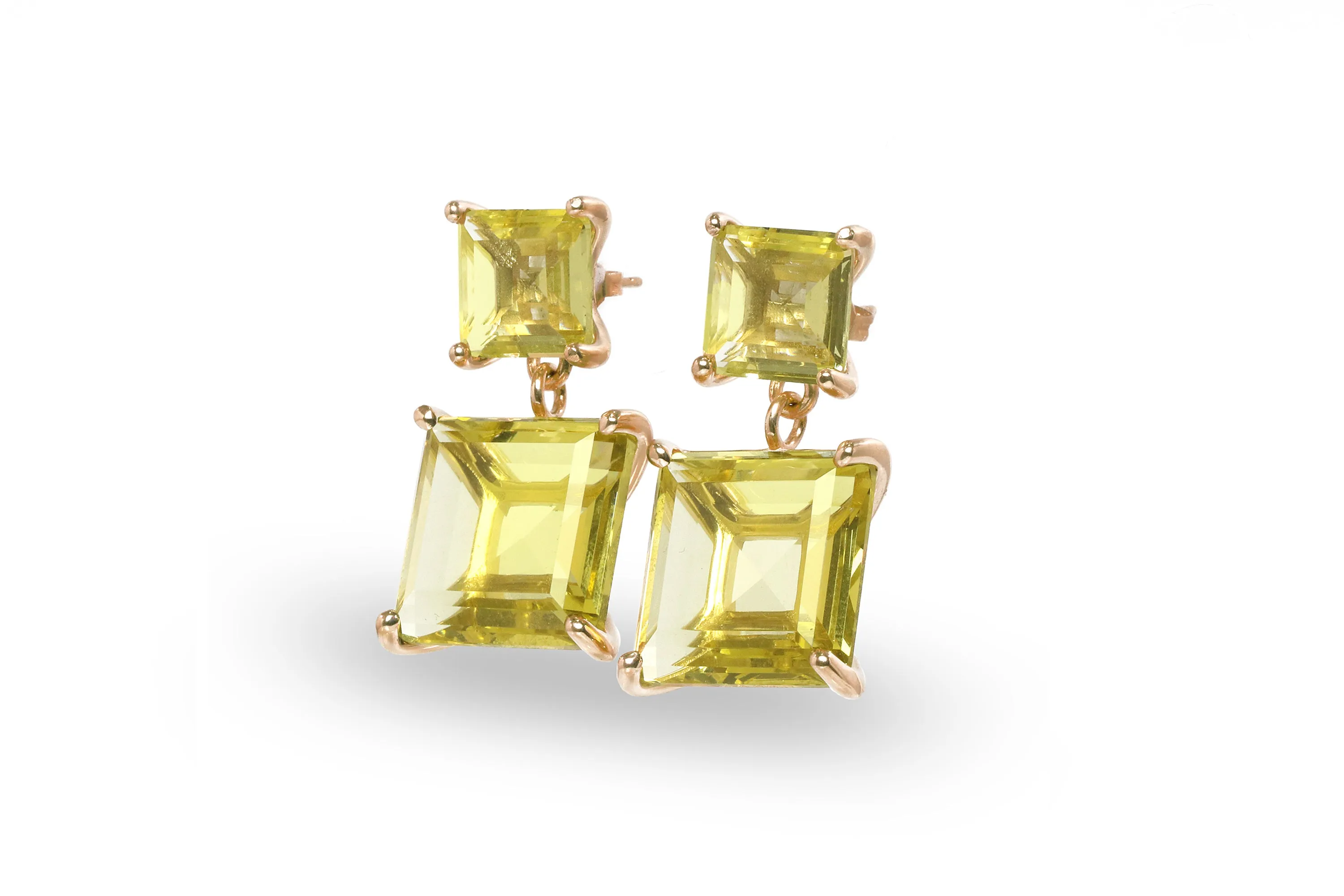 Lemon Quartz Sterling Silver Earrings
