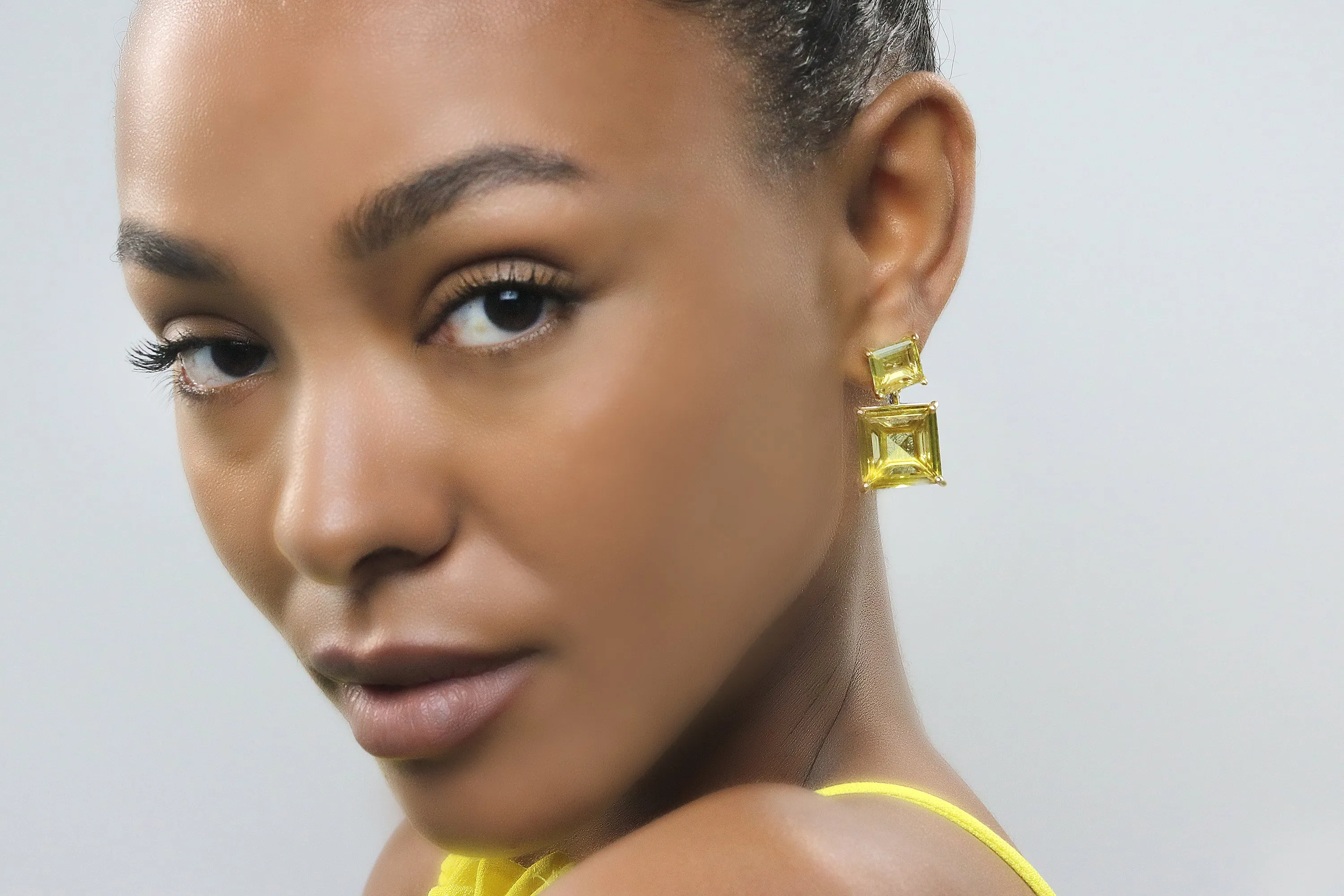 Lemon Quartz Sterling Silver Earrings