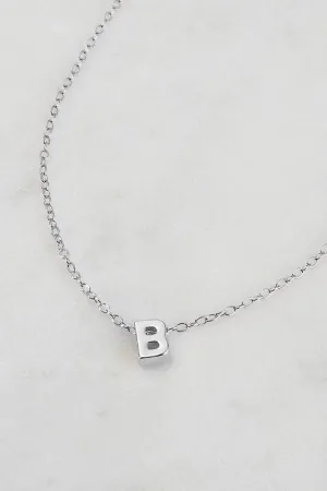 Letter Necklace B by Zafino- Silver