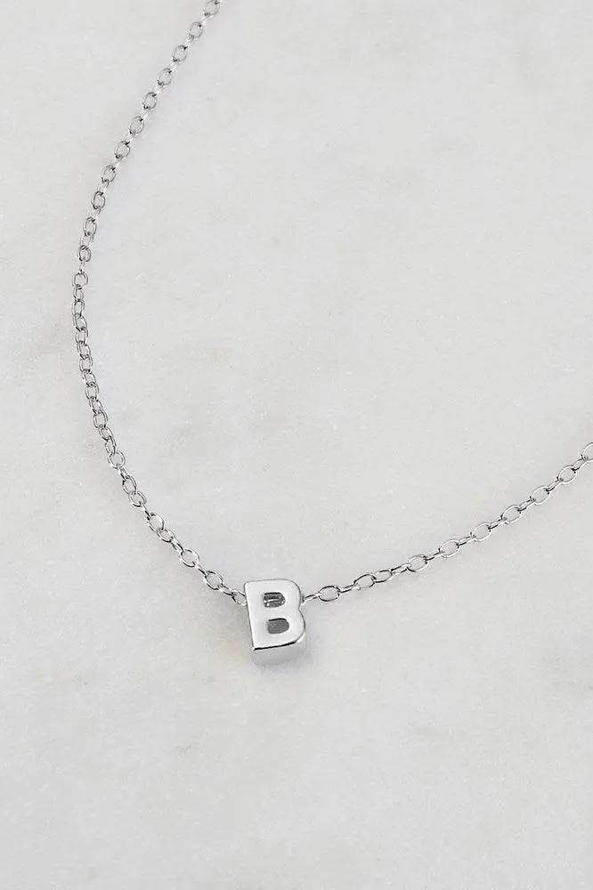 Letter Necklace B by Zafino- Silver