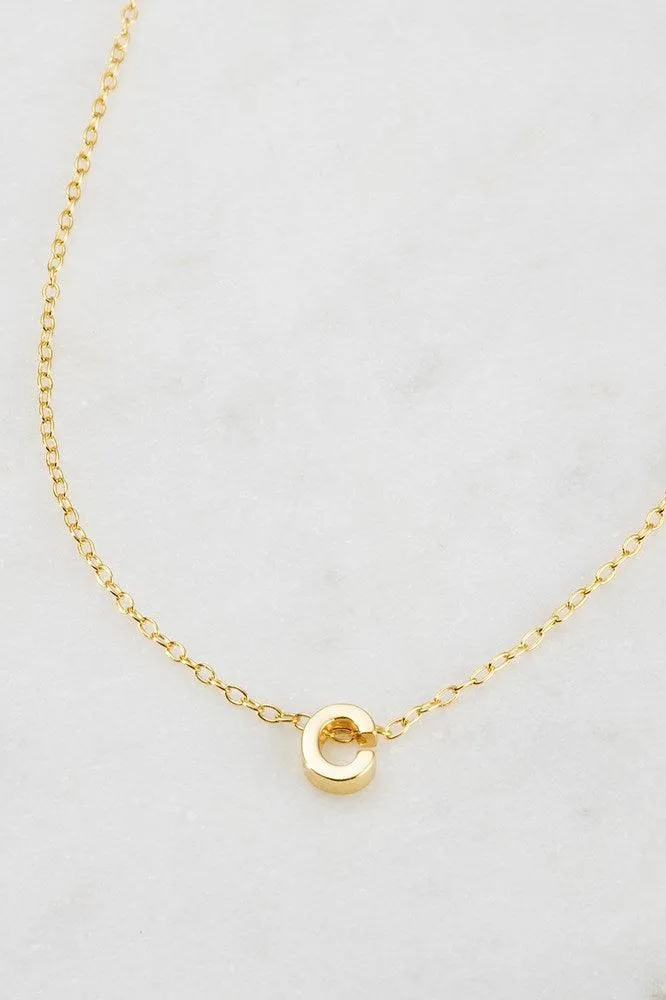 Letter Necklace C by Zafino- Gold