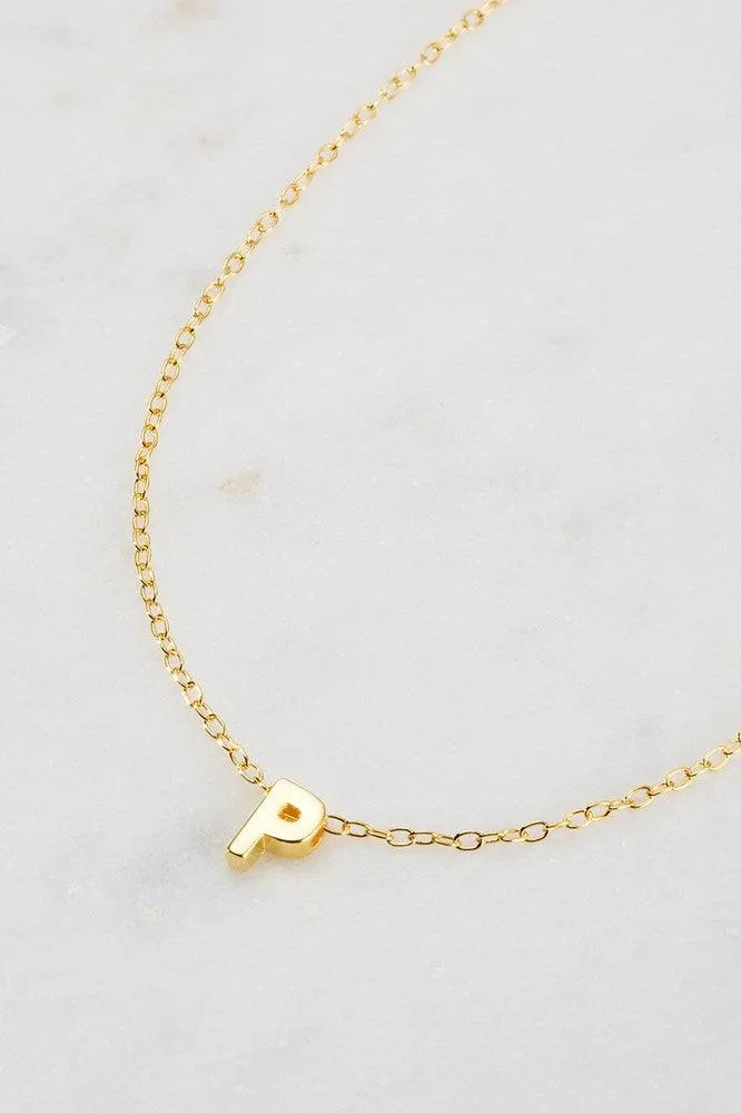 Letter Necklace P by Zafino- Gold