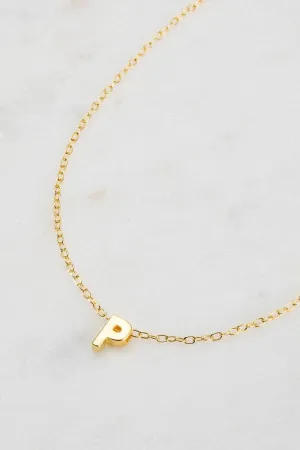 Letter Necklace P by Zafino- Gold