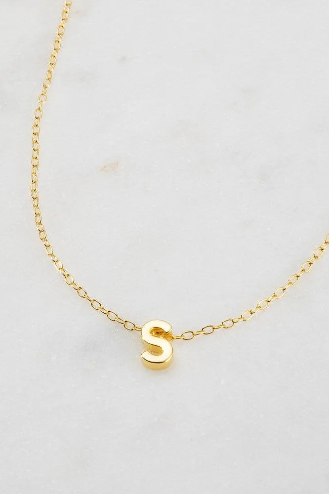 Letter Necklace S by Zafino- Gold