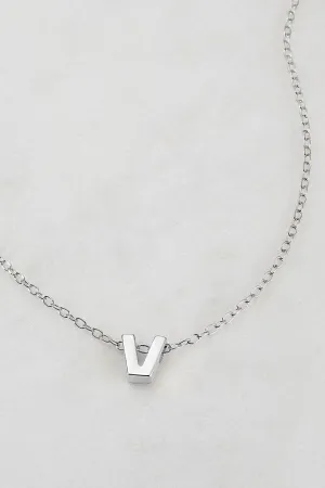 Letter Necklace V by Zafino- Silver
