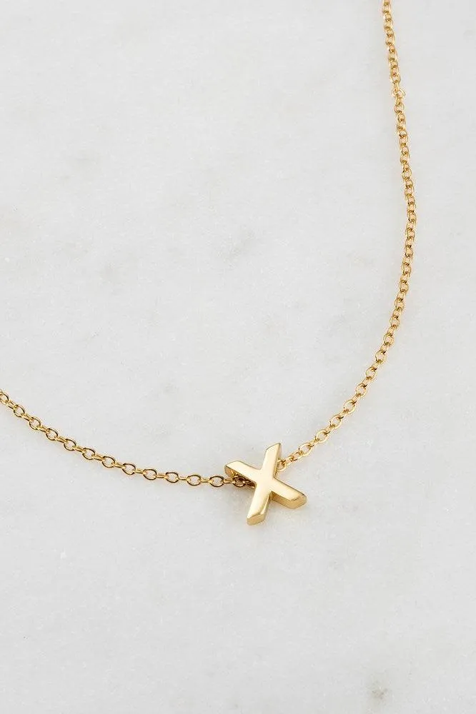 Letter Necklace X by Zafino- Gold