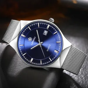 LIANDU  Womens Luxury Stainless Steel Analog Quartz Wrist Watch
