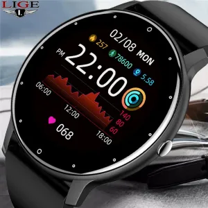 LIGE 2022 New Smart Touch Screen Watch For Men