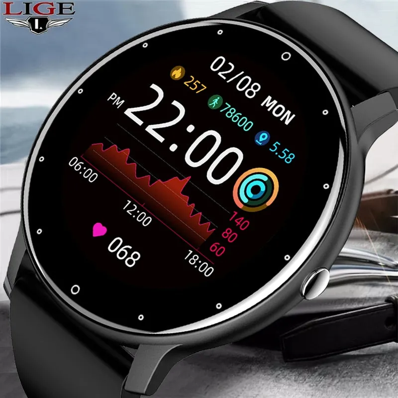 LIGE 2022 New Smart Touch Screen Watch For Men