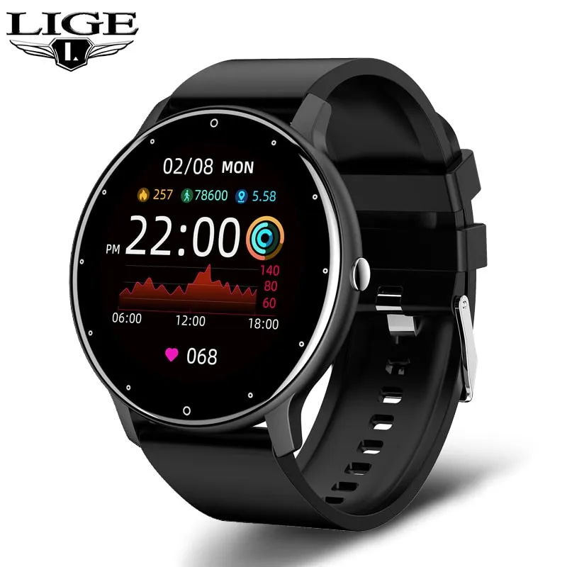 LIGE 2022 New Smart Touch Screen Watch For Men