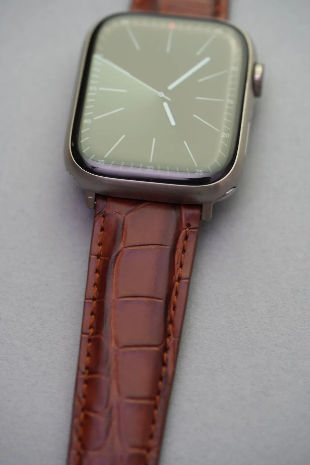 Light Brown Alligator Watch Strap For Apple Watch
