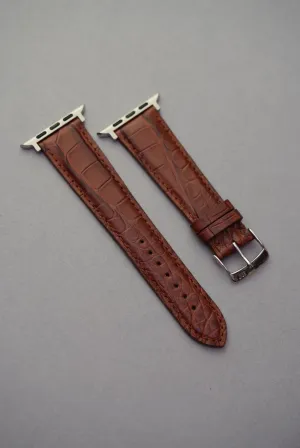 Light Brown Alligator Watch Strap For Apple Watch
