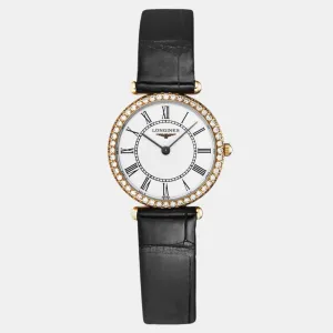 Longines La Grande White Dial Diamond Quartz Ladies Watch L4.191.9.11.0
