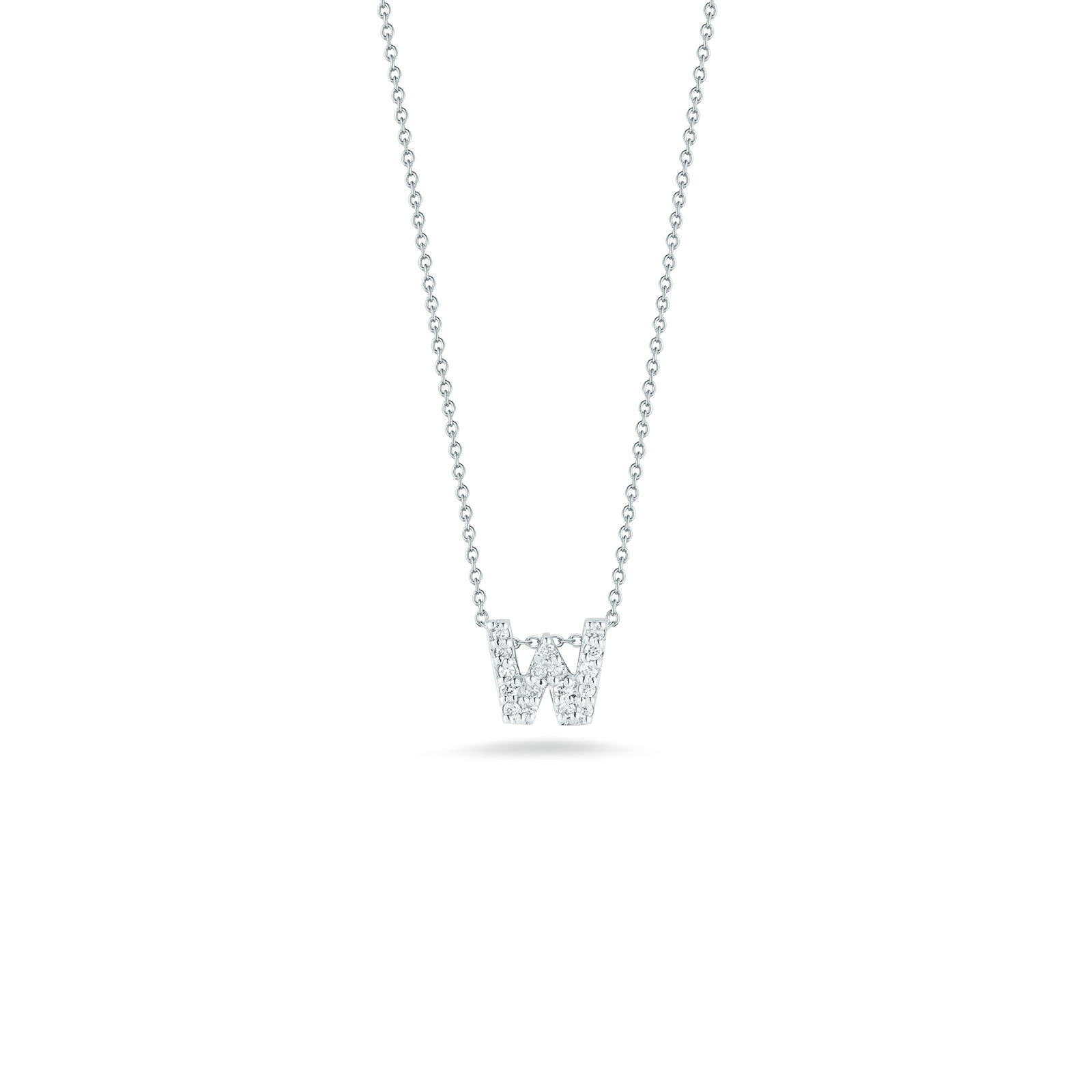 LOVE LETTER "W" DIAMOND PENDANT