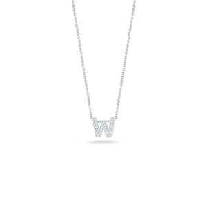 LOVE LETTER "W" DIAMOND PENDANT