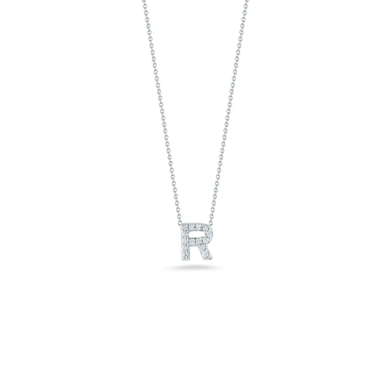 LOVE LETTER R PENDANT WITH DIAMONDS