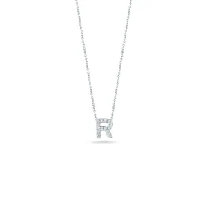 LOVE LETTER R PENDANT WITH DIAMONDS