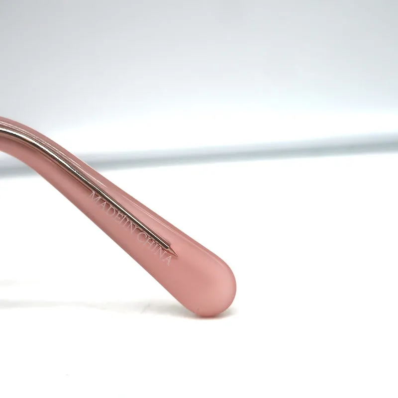 LoveShackFancy Arietta Square Sunglasses Blushing Quartz NEW