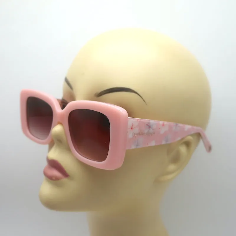 LoveShackFancy Arietta Square Sunglasses Blushing Quartz NEW
