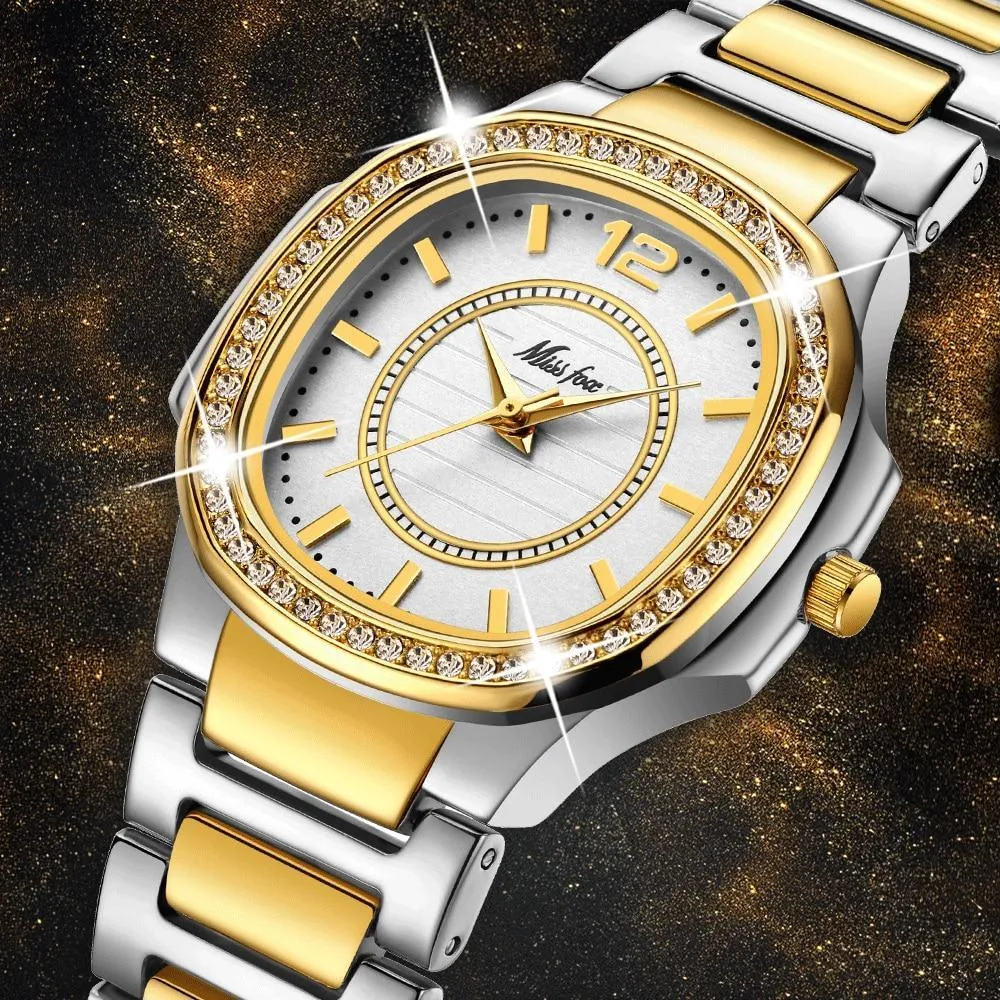 Luxury Modern Elegant Women Watches In Fashion 2021 Style Designer Ladies Watch Luxury Brand Diamond Quartz Gold Wrist Watch Gifts For Women and Girls