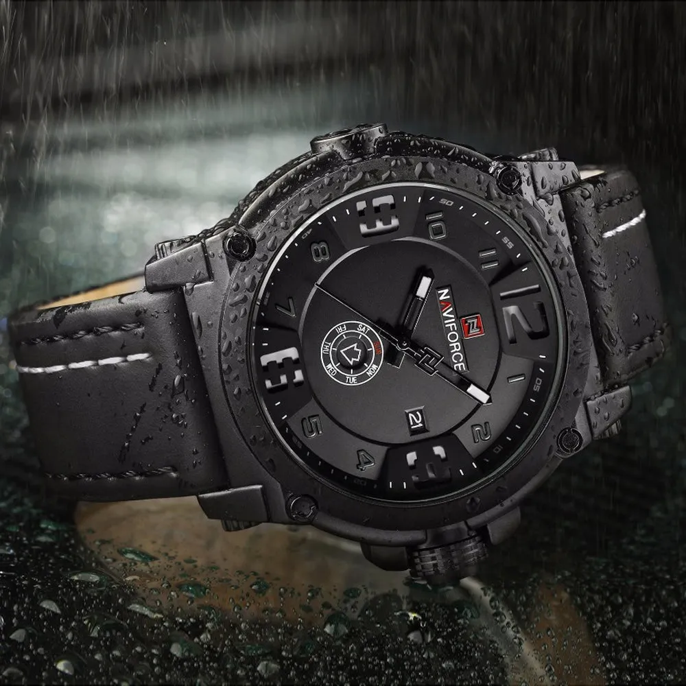 Luxury Sport Leather Strap Quartz Watch